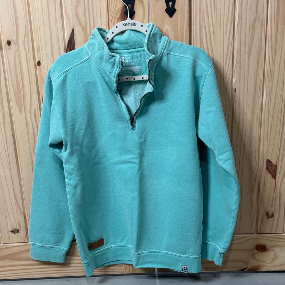 slip Aqua Half-Zip Sweatshirt Hoodie